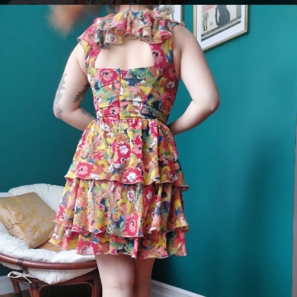 Rachel Roy floral boho cocktail summer dress - Picture 1 of 2
